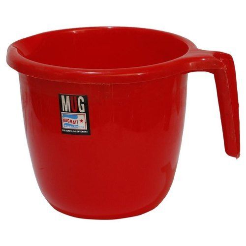 Leak Proof And Strong Handle Red Plastic Mug