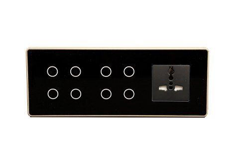 Modern Design Black Shiny Finished Rectangular Remote Control Switch 