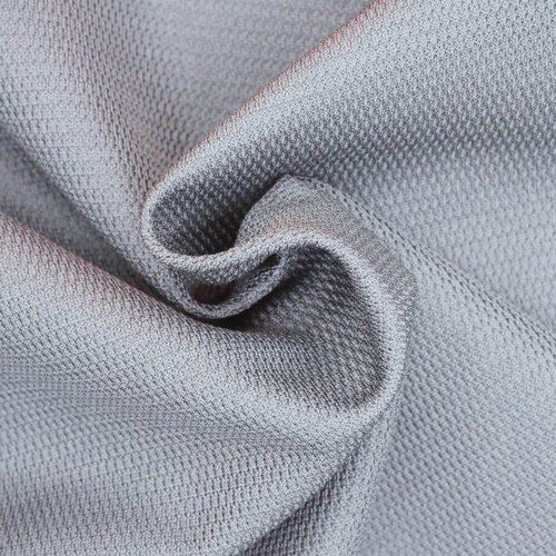 Shrink Resistance Anti Wrinkle And Soft Grey Polyester Warp Knit Fabric Length: 4-7 Millimeter (Mm)