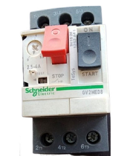 White 4 Ampere 3 Pole 50 Hz 220 Voltage Gv2Me08 Motor Protection Circuit Breaker 