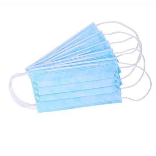 Biodegradable Light Weight And Comfortable Breathable Blue Disposable Face Mask Age Group: Suitable For All Ages