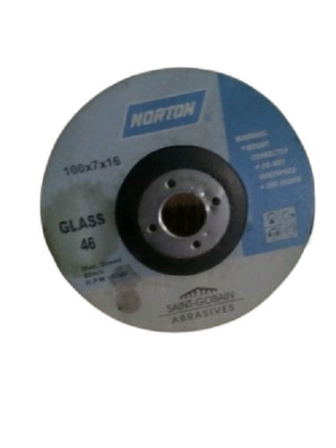 Industrial Grade Round Norton Aluminum Oxide Dry Glass Grinding Wheel, 10 Mm Thick 