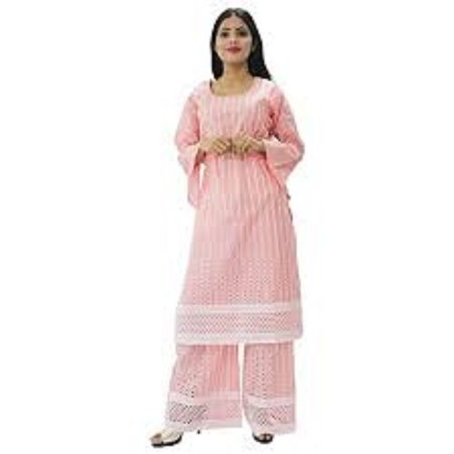 Pink Party Wear Palazzo Suit