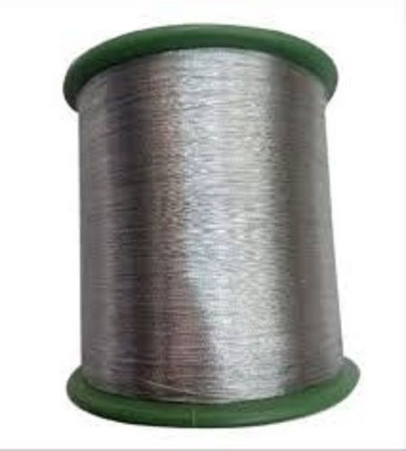 Soft Touch Eco Friendly Multipurpose Strong Silver Polyester Metallic Yarn