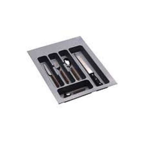 Grey Spacious Light Weight Matte Finish Durable Scratch Resistant Cutlery Tray