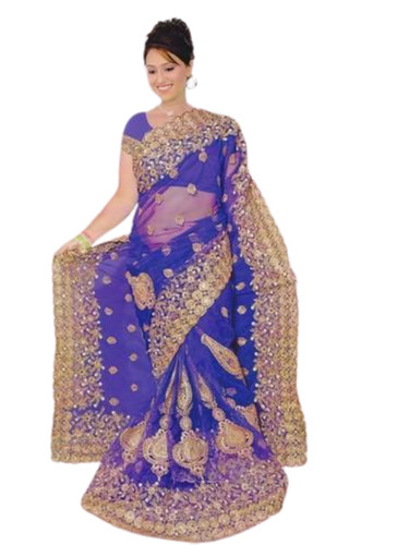 Violet Designer Net Saree