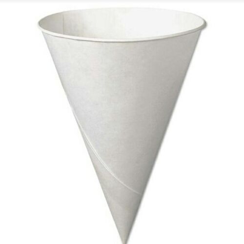 Purple 195 Gsm Disposable White Plain Cone Paper Cup Use For Event And Party