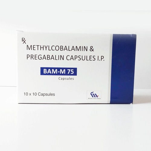 Durable Bam-M 75 Methylcobalamin And Pregabalin Capsules Ip, 10X10 Pack