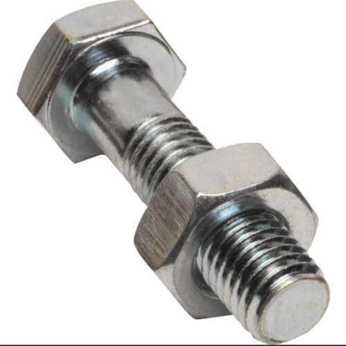 Corrosion Resistant Galvanized Hexagonal Head Mild Steel Nut Bolt at