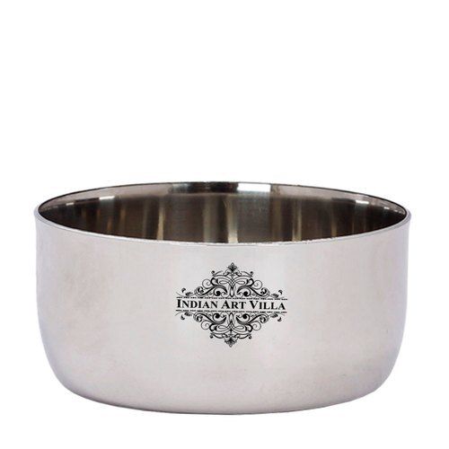 Dishwasher Safe Heat Resistant Smooth Surface Silver Stainless Steel Bowl