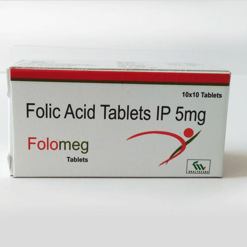 Blue Folomeg Folic Acid 5 Mg Tablet, 10X10 Blister Pack