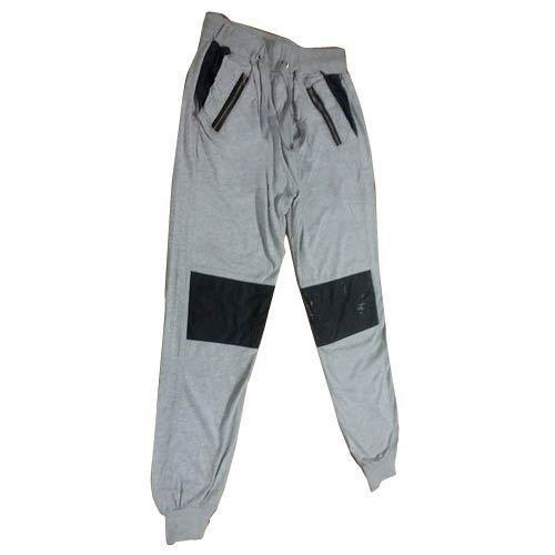 Grey And Black Casual Woolen Men's Lower