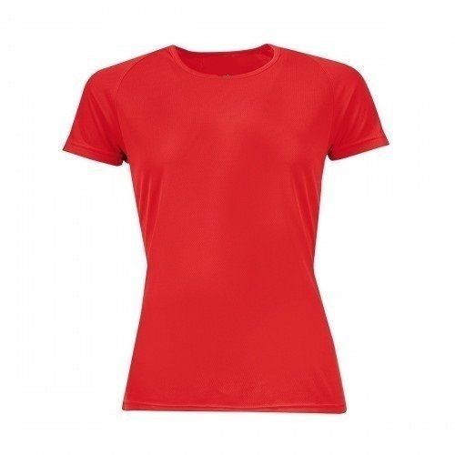 Red O Neck Casual Plain Cotton T Shirt For Girls