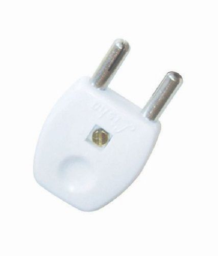 White 220 Volt Rated Voltage Two Pin Top Electrical Plug For Transmit Electricity