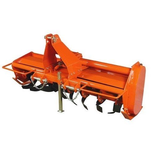 Orange Painted Tractor Mounted Mild Steel Agricultural Rotavator