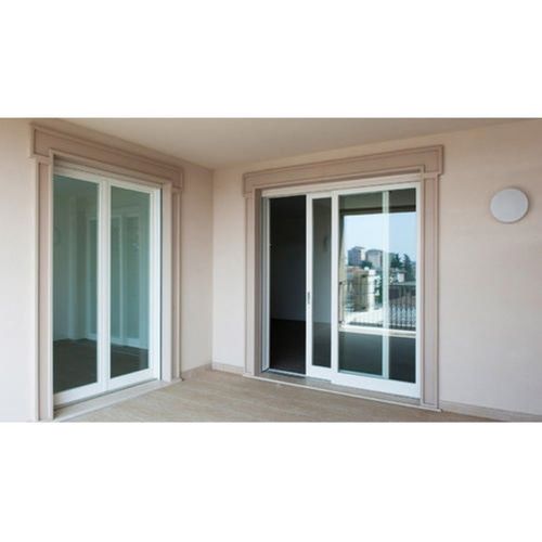 Silver Sliding Aluminium Glass Door