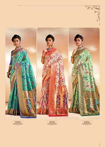 Art Silk Jacquard Weave Paithani Designer Saree For Traditional Wear