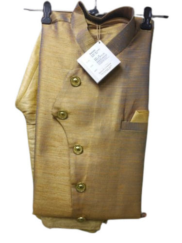 Indo Western Full Sleeved Cotton Silk Material Medium Sized Sherwani For Men Application: Industrial