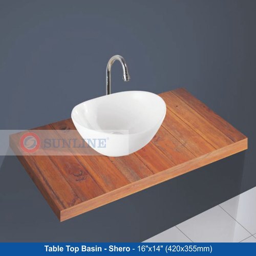Ceramic Wash Basin - 430x355 mm Oval Shape, White Color | Easy Installation, Scratch Resistant, Elegant Look, Easy to Clean, Crack Proof