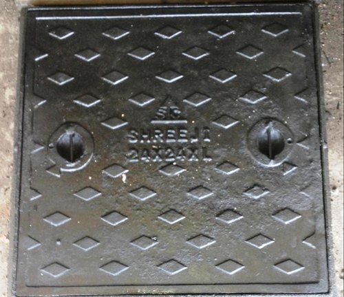 Heavy Duty Corrosion And Rust Resistance Square Cast Iron Manhole Cover Application: Construction