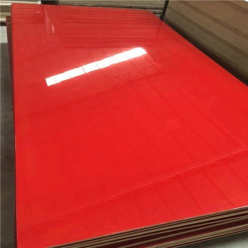 Long Lasting Excellent Clarity Glossy Red Rectangular Acrylic Plastic Sheet