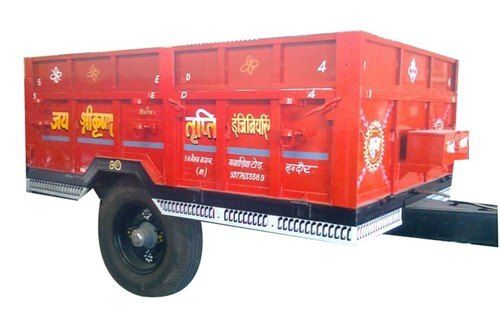 High Durability Robust Construction Mild Steel Hydraulic Tractor Trolley