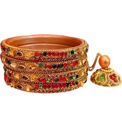 Women Party Wear Elegant Look Multicolor Stone Artificial Bangles