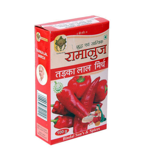 100% Natural And Fresh Ramanuj Tarka Red Chili Powder With 100 Gram Pack