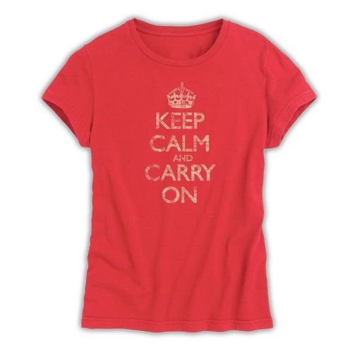 Red 100 Percent Pure Cotton Half Sleeves O Neck Printed T-Shirt For Girls