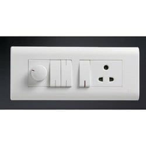 Plastic Energy Efficient High Current Carrying Capacity White Modular Electrical Switches