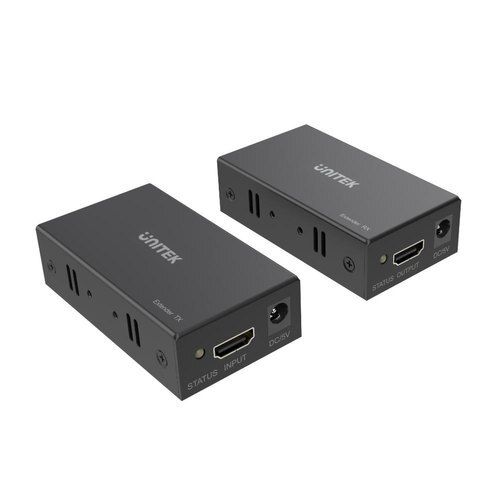महिला कनेक्टर टाइप मेटल हाई डिज़ाइन यूनिटेक V101A HDMI एक्सटेंडर 150m