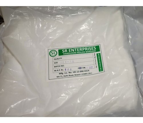 Cotton Gauze Bandage - 100% Soft, Disposable, White | Antibacterial, Skin Friendly, Non-Woven, Clinical Use