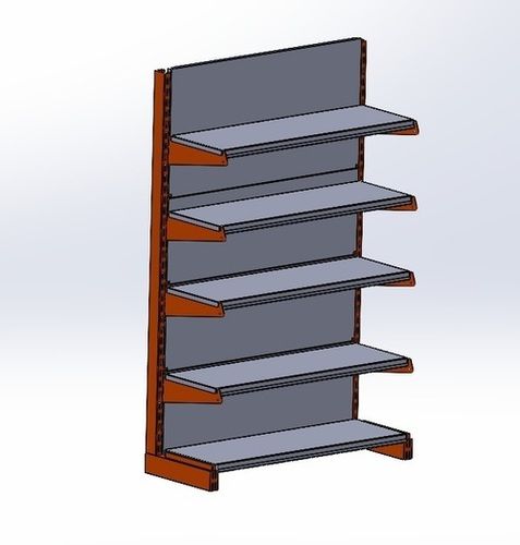 Iron Body And Single Sided Display Shelves Racks For Departmental Stores