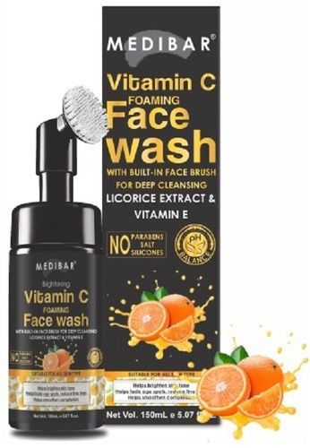 No Paraben Vitamin C Foaming Face Wash With Licorice Extract And Vitamin E