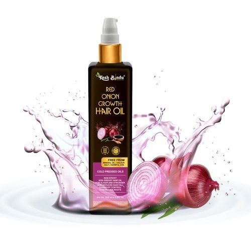 Non Sticky Cold Pressed Red Onion Hair Growth Oil For Men And Women, 200 ML