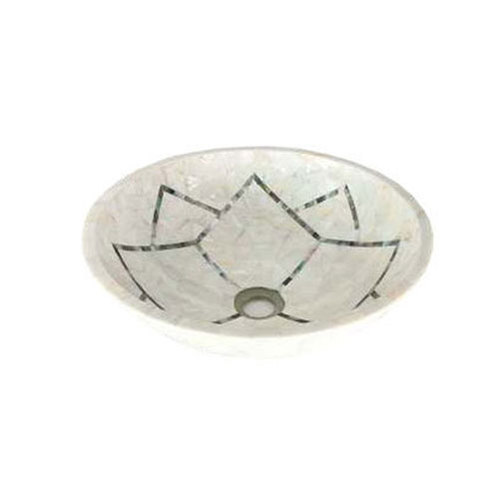 Marble Wash Basin - 400 mm Diameter, Scratch Resistant, Easy Installation, Eco-Friendly, Table Top Design | Skin Friendly, Crack Proof, Polished Finish