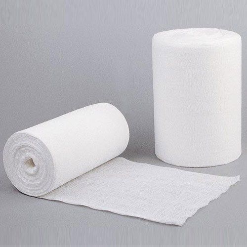 Skin Friendly Surgical Thick Fabric Soft Plain White Cotton Roller Bandage 