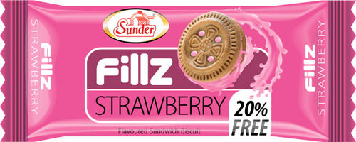 Sunder Fillz Strawberry Biscuit 40g Pack with 9 Months of Shelf Life