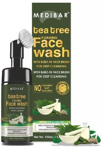 Unisex Deep Cleansing Tea Tree Foaming Face Wash, No Paraben And Silicon, 150 Ml