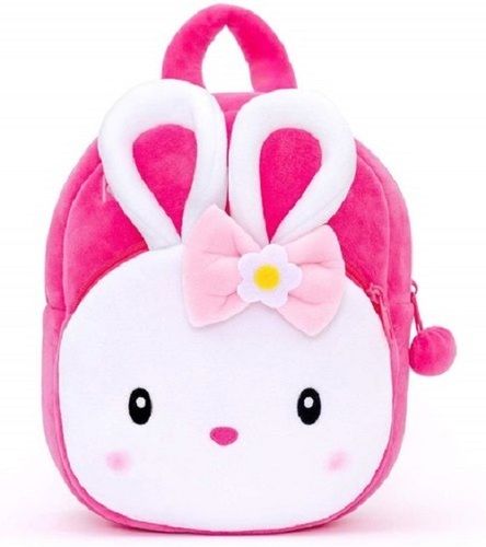 Zipper Closure Type Nylex Fabric Rabbit Kids Toy School Bag With 2 Straps