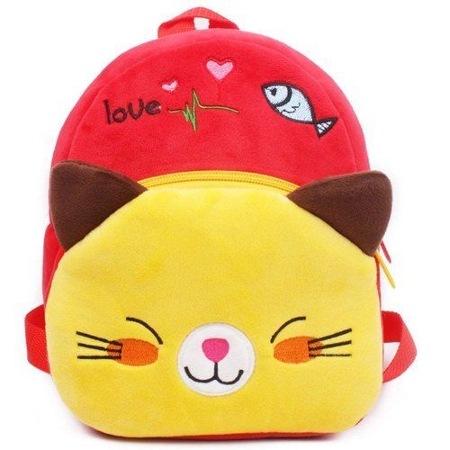 Slate Zipper Closure Type Nylex Fabric Soft Red Cat Toy Bag With 2 Straps