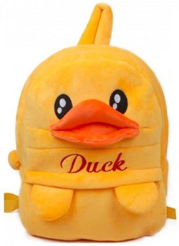 Zipper Closure Type Nylex Fabric Yellow Duck Kids Toy School Bag With 2 Straps