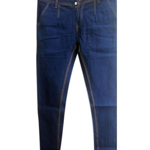 32 Inch Simple Straight Fit Comfortable And Stylish Plain Denim Jeans For Men