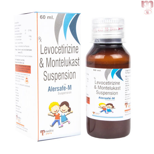 ALERSAFE-M Levocetirizine And Montelukast Pediatric Oral Suspension, 60 ML