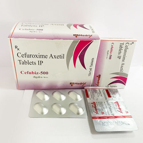 CEFUBIZ-500 Cefuroxime Axetil 500 MG Antibiotic Tablets, 6x1x10 Alu Alu