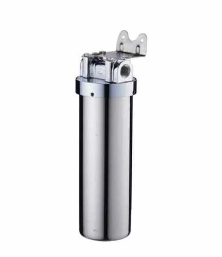 Cylindrical Silver Water Filter Housing For Industrial, 35 Kg/Cm2 Working Pressure