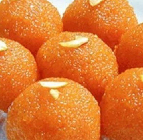 Delicious And Soft No Artificial Color Orange Motichoor Laddu