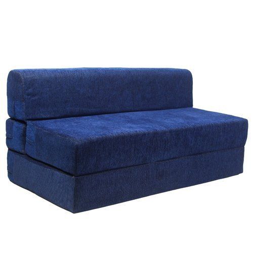 Environmental Friendly Blue 3 Seater Foam Convertible Sofa Bed