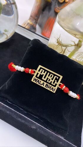 Fancy Wooden Pubg Wala Bhai Beads Rakhi For Brother Age Group: Children