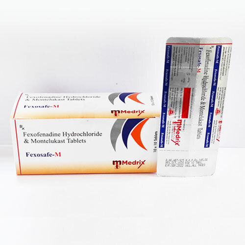 Fexosafe-m Fexofenadine हाइड्रोक्लोराइड और मोंटेलुकास्ट टैबलेट, 10x10 पैक